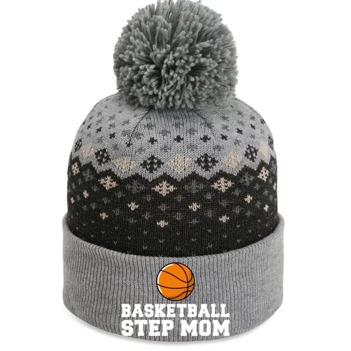 Basketball Step Mom Family Basketball Bonus Mom Gift The Baniff Cuffed Pom Beanie