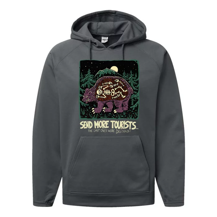 Bear Send More Tourists Performance Fleece Hoodie