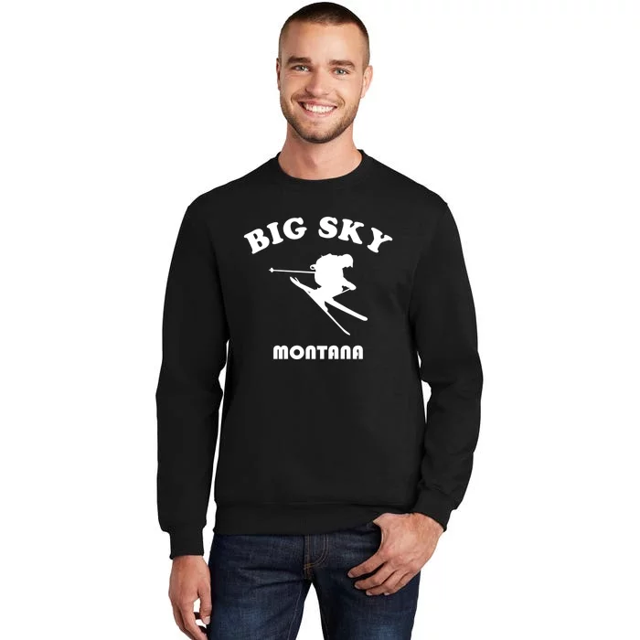 Big Sky Montana Gift Usa Ski Retro Gift Sweatshirt