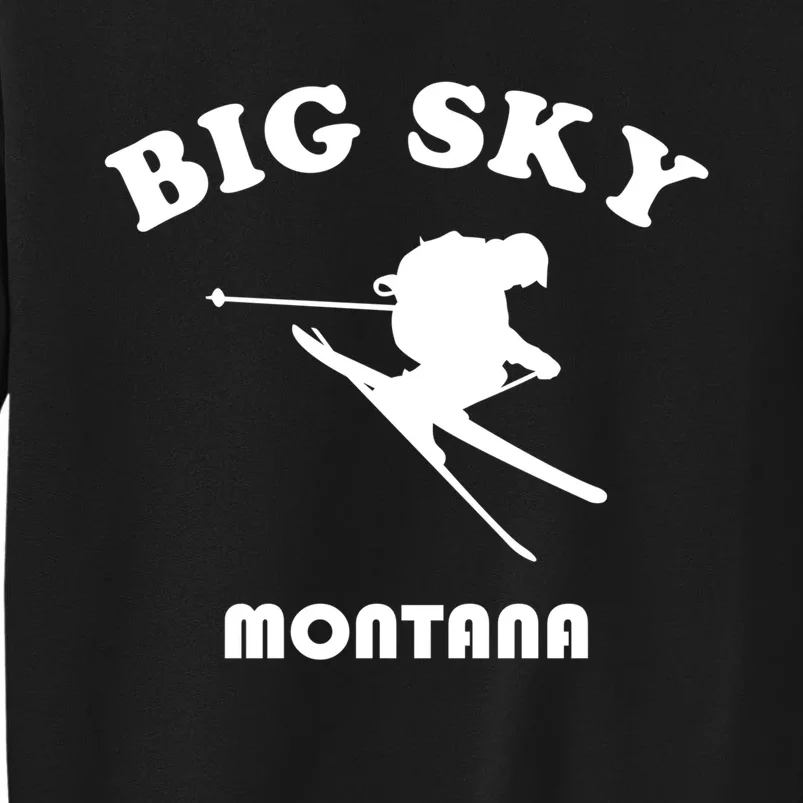 Big Sky Montana Gift Usa Ski Retro Gift Sweatshirt