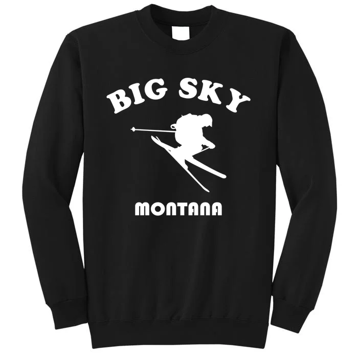 Big Sky Montana Gift Usa Ski Retro Gift Sweatshirt