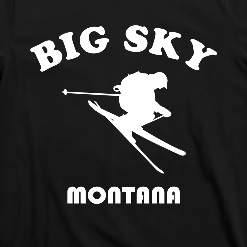 Big Sky Montana Gift Usa Ski Retro Gift T-Shirt