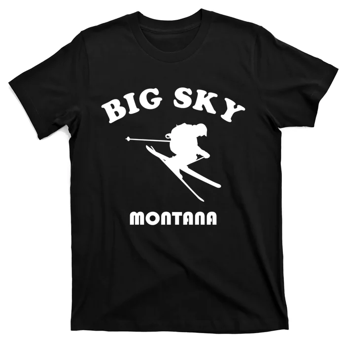 Big Sky Montana Gift Usa Ski Retro Gift T-Shirt