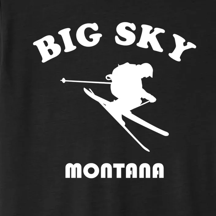 Big Sky Montana Gift Usa Ski Retro Gift ChromaSoft Performance T-Shirt