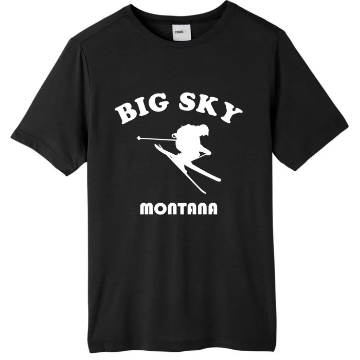 Big Sky Montana Gift Usa Ski Retro Gift ChromaSoft Performance T-Shirt