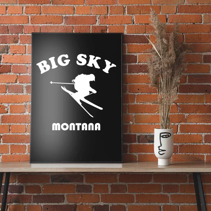 Big Sky Montana Gift Usa Ski Retro Gift Poster