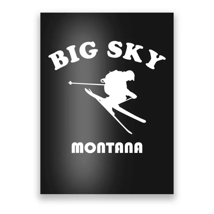 Big Sky Montana Gift Usa Ski Retro Gift Poster