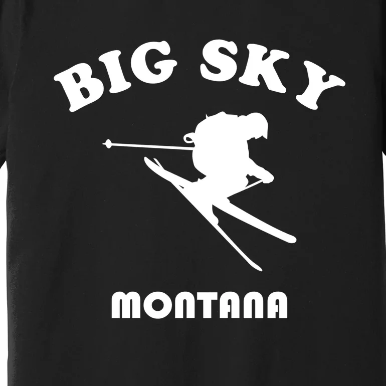 Big Sky Montana Gift Usa Ski Retro Gift Premium T-Shirt