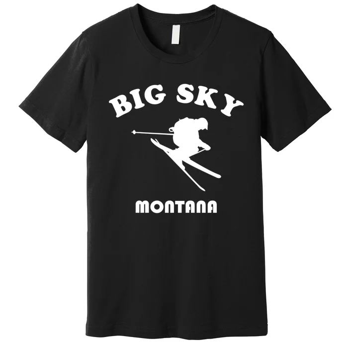 Big Sky Montana Gift Usa Ski Retro Gift Premium T-Shirt