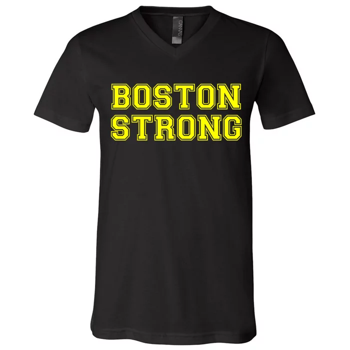 Boston Strong Marathon Running V-Neck T-Shirt