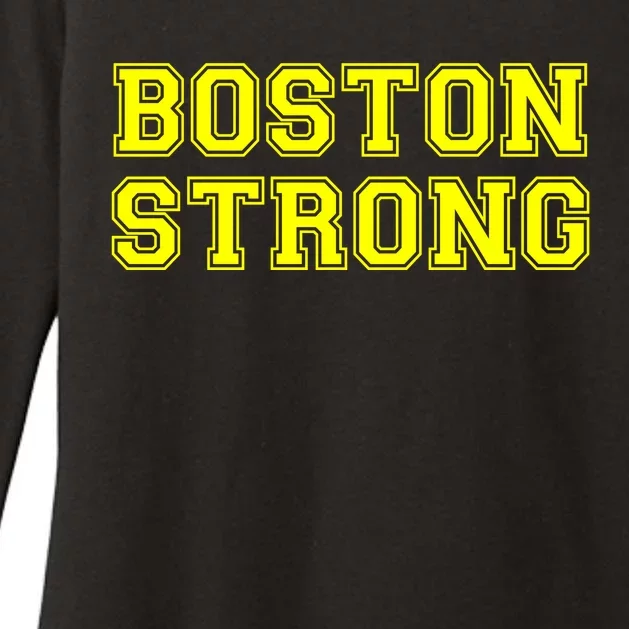 Boston Strong Marathon Running Womens CVC Long Sleeve Shirt