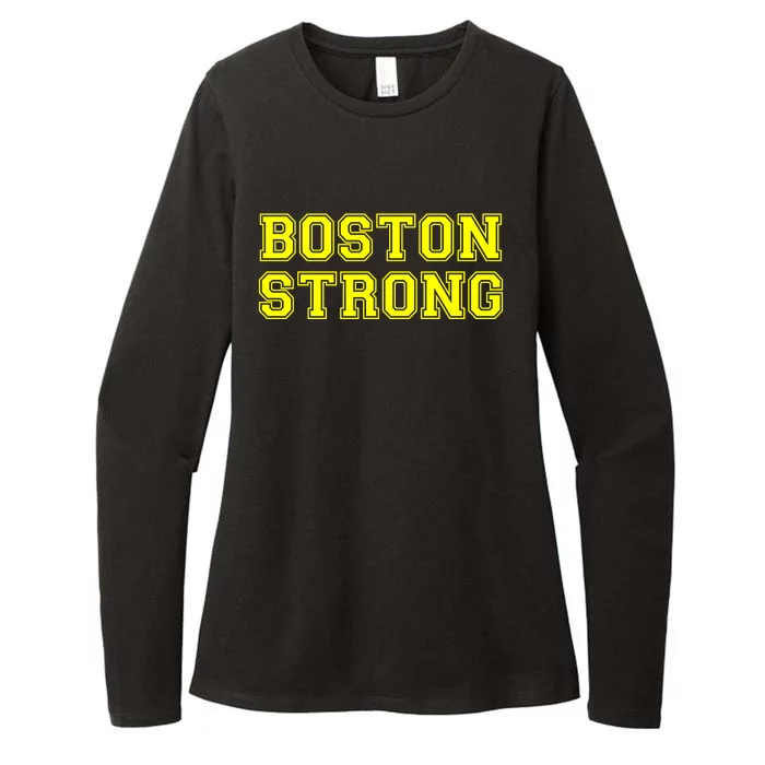 Boston Strong Marathon Running Womens CVC Long Sleeve Shirt