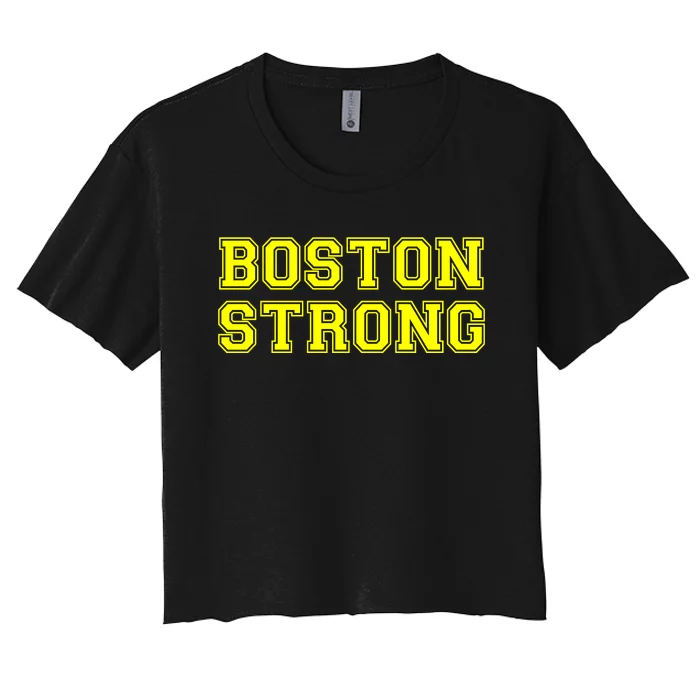 Boston Strong Marathon Running Women's Crop Top Tee