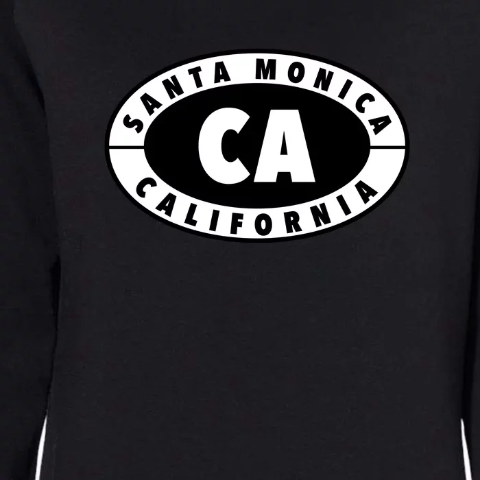 Badge Santa Monica California Womens California Wash Sweatshirt