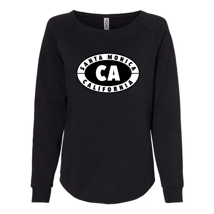 Badge Santa Monica California Womens California Wash Sweatshirt