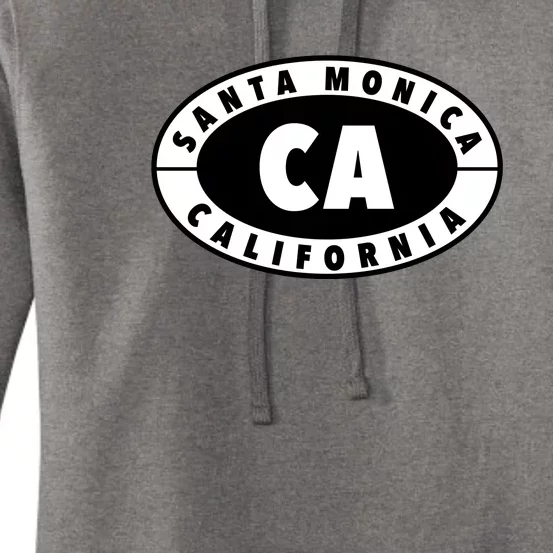 Badge Santa Monica California Women's Pullover Hoodie