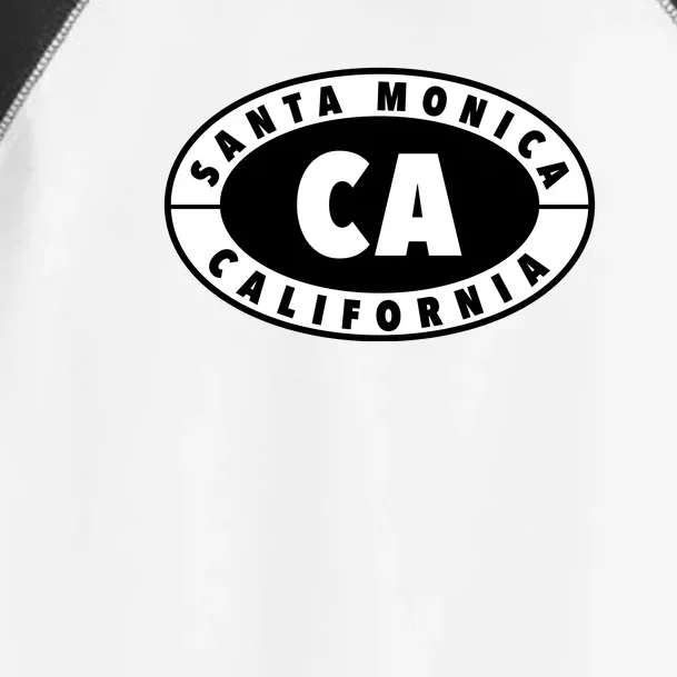 Badge Santa Monica California Toddler Fine Jersey T-Shirt