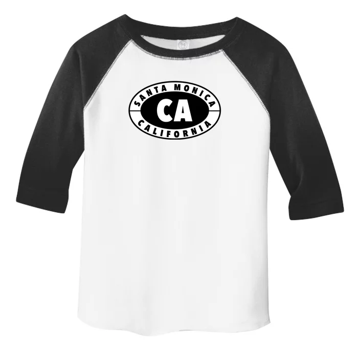 Badge Santa Monica California Toddler Fine Jersey T-Shirt