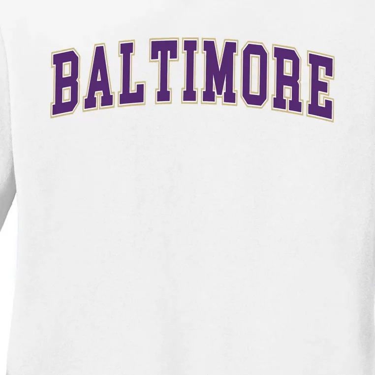 Baltimore School Mascot Ladies Long Sleeve Shirt