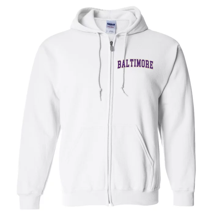 Baltimore School Mascot Full Zip Hoodie