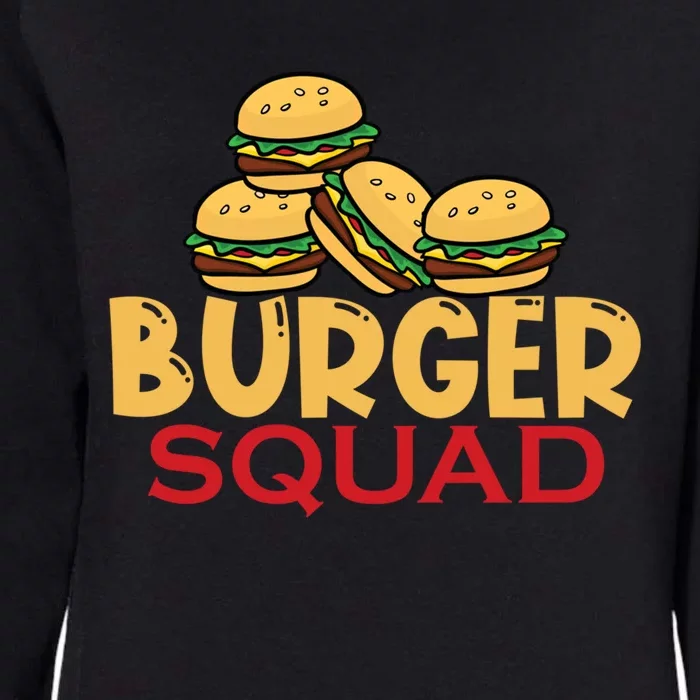 Burger Squad Matching Food Bbq Grilling Gift Cool Gift Womens California Wash Sweatshirt