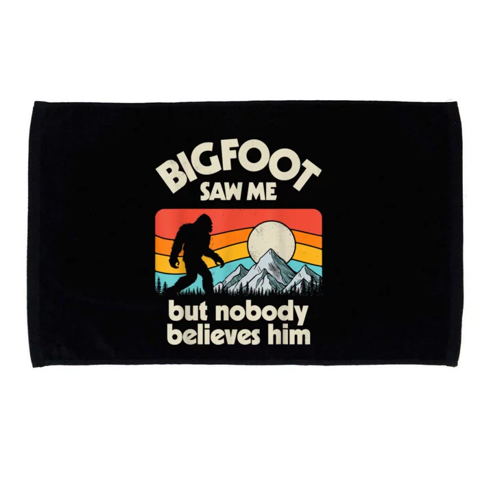 Bigfoot Saw Me But Nobody Believes Him Funny Sasquatch Microfiber Hand Towel