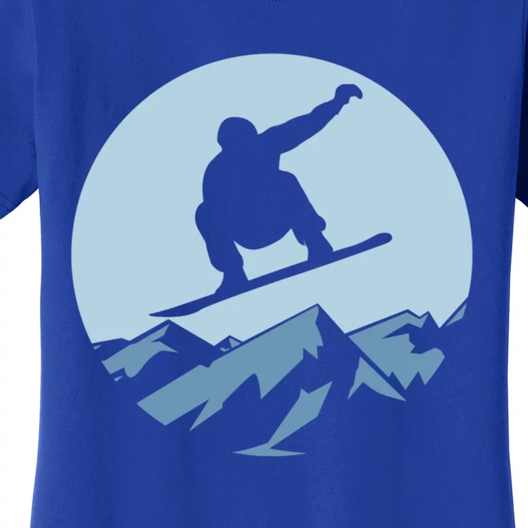 Board Snowboard Mountain Flying Board Snowboarder Fun Gift Women's T-Shirt