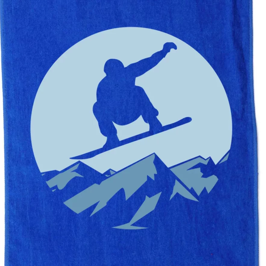 Board Snowboard Mountain Flying Board Snowboarder Fun Gift Platinum Collection Golf Towel