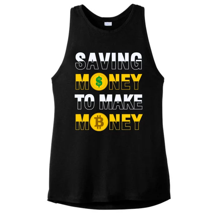 Bitcoin Saving Money To Make Money Ladies Tri-Blend Wicking Tank