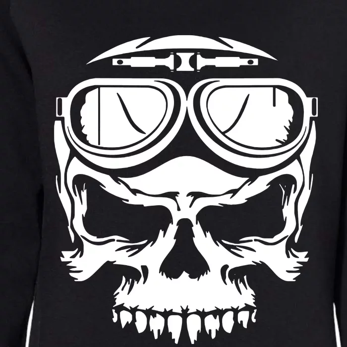 Biker Skull Motorcycle Womens California Wash Sweatshirt