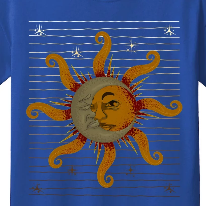 Boho Sun Moon Astronomy Universe Celestial Body Astrology Cute Gift Kids T-Shirt