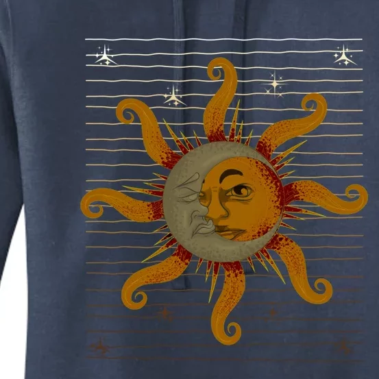 Boho Sun Moon Astronomy Universe Celestial Body Astrology Cute Gift Women's Pullover Hoodie