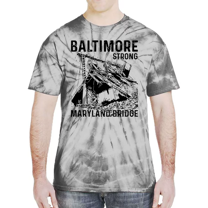 Baltimore Strong Maryland Bridge Vintage Tie-Dye T-Shirt