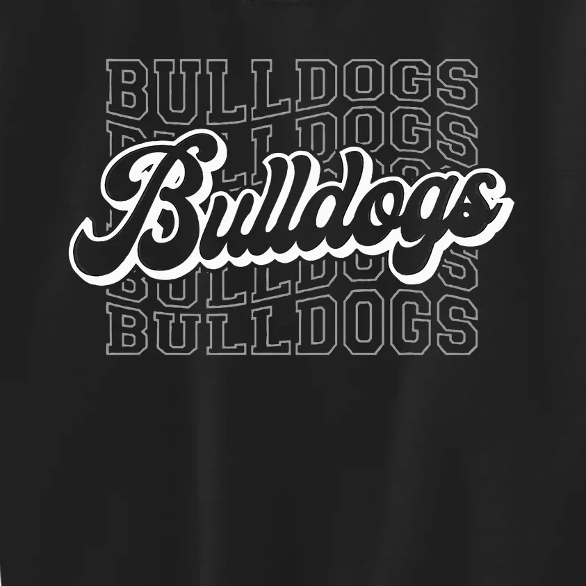 Bulldogs Sports Mascot For Bulldogs Football Baseball Kids Sweatshirt