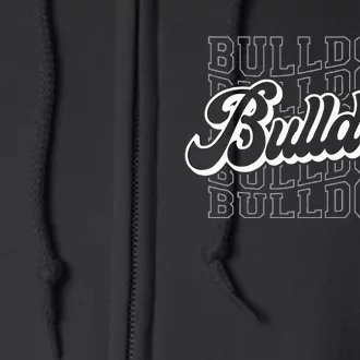 Bulldogs Sports Mascot For Bulldogs Football Baseball Full Zip Hoodie