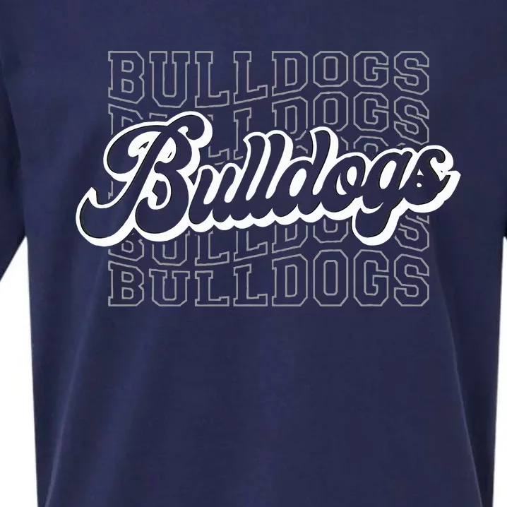 Bulldogs Sports Mascot For Bulldogs Football Baseball Sueded Cloud Jersey T-Shirt