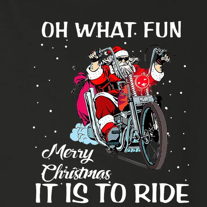 Biker Santa Motorcycle Fan Merry Christmas Xmas Holidays Toddler Long Sleeve Shirt