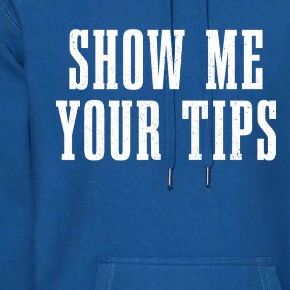 Bartender Show Me Your Tips Bartending Funny Waiter Waitress Meaningful Gift Premium Hoodie