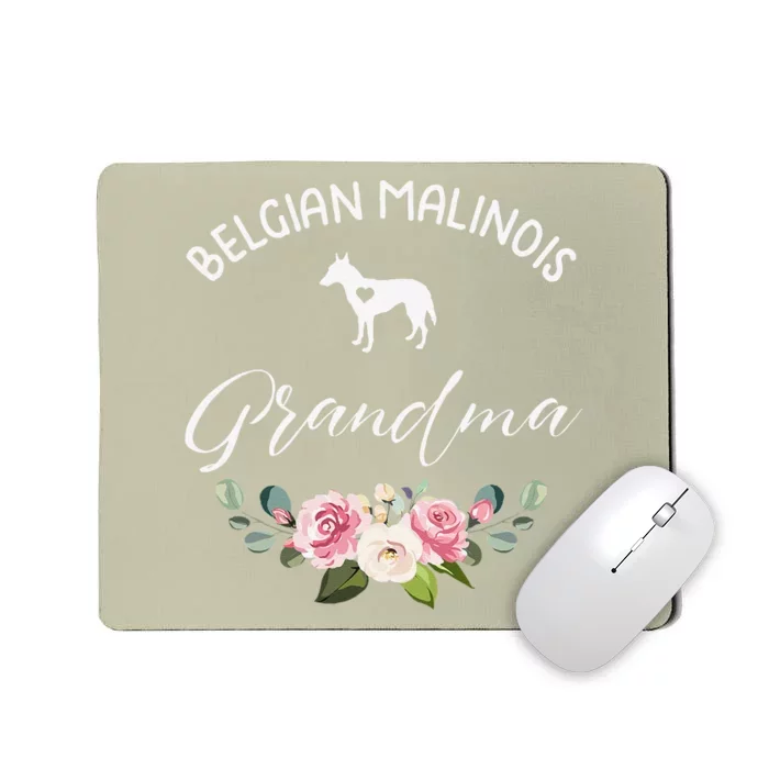 Belgian Shepherd Malinois Dog Grandma Silhouette Mothers Day Mousepad