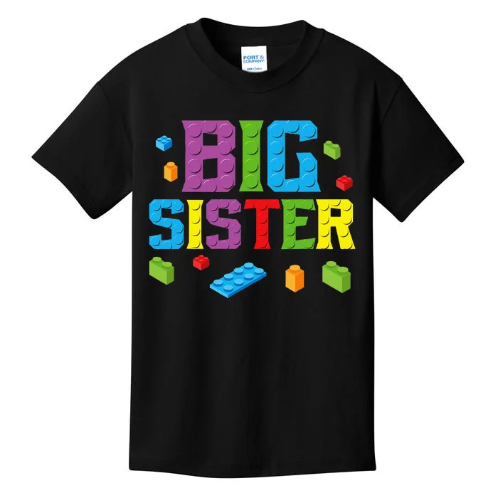 Big Sister Master Builder Building Bricks Blocks Family Set Kids T-Shirt