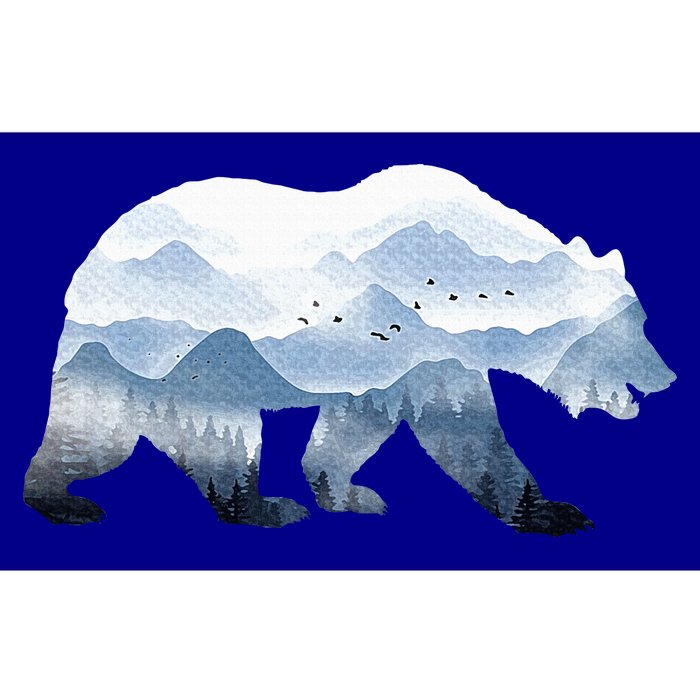 Bear Surreal Mountain Outdoor Nature Wildlife Animal Vintage Bumper Sticker