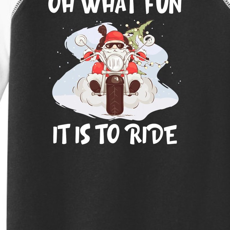 Biker Santa Motorcycle Fan Merry Christmas Xmas Holidays Toddler Fine Jersey T-Shirt