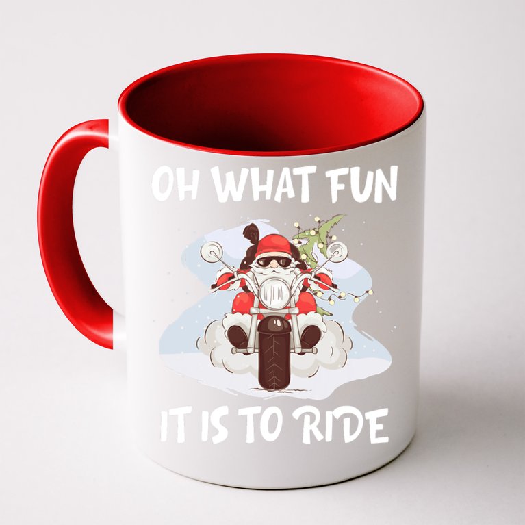 Biker Santa Motorcycle Fan Merry Christmas Xmas Holidays Coffee Mug