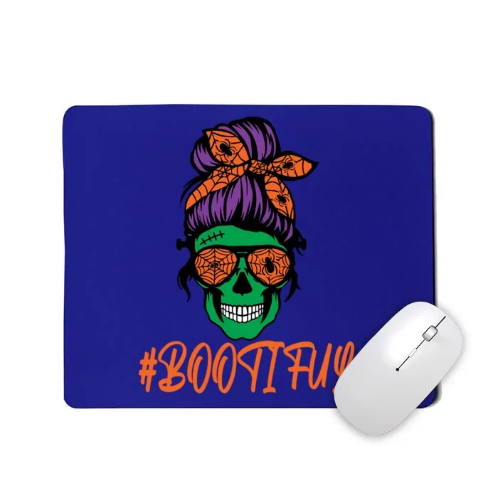 BooTiful Skull Mama Messy Bun For Halloween Messy Bun Mom Gift Mousepad