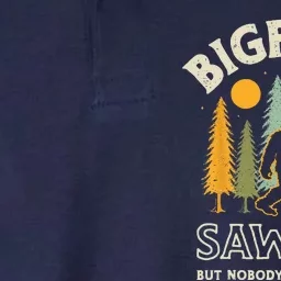 Bigfoot Saw Me But Nobody Believes Him Funny Sasquatch Retro Softstyle Adult Sport Polo