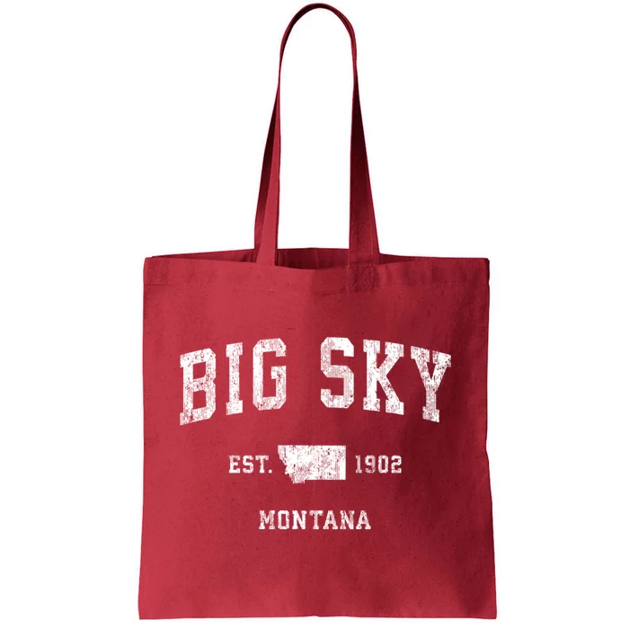 Big Sky Montana Mt Vintage Sports Tote Bag