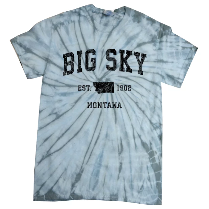 Big Sky Montana Mt Vintage Sports Tie-Dye T-Shirt