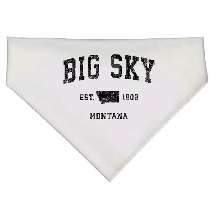 Big Sky Montana Mt Vintage Sports USA-Made Doggie Bandana