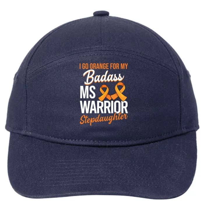 Badass Stepdaughter Multiple Sclerosis Ms Warrior Gift 7-Panel Snapback Hat