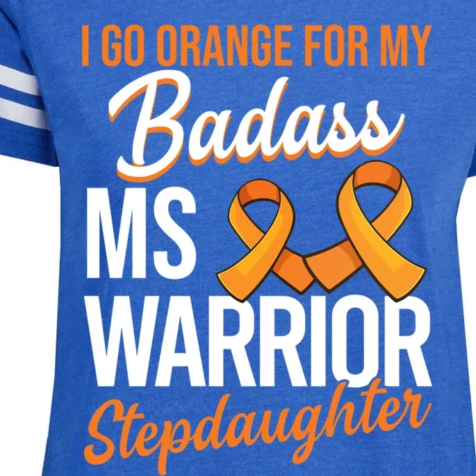 Badass Stepdaughter Multiple Sclerosis Ms Warrior Gift Enza Ladies Jersey Football T-Shirt